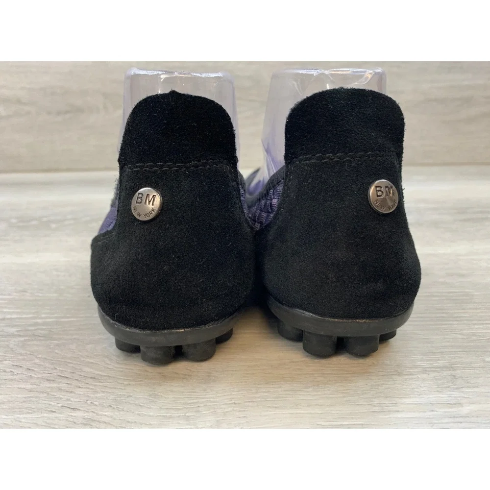 Bernie Mev Catwalk Women's Blue Elastic Flats Suede Toe Cap Comfort Shoes